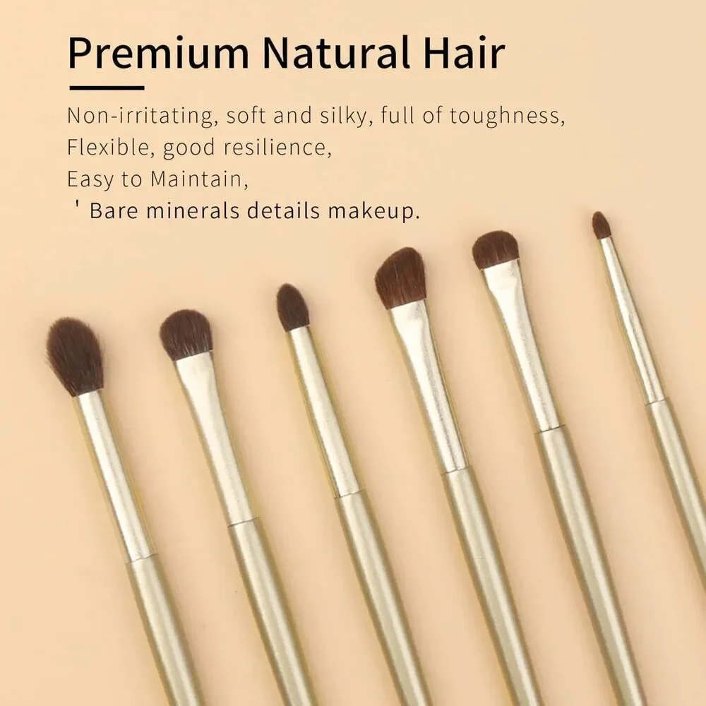 Enzo E200 Natural Goat Hair Eye Shadow Professional Eye Makeup Brushes Set,